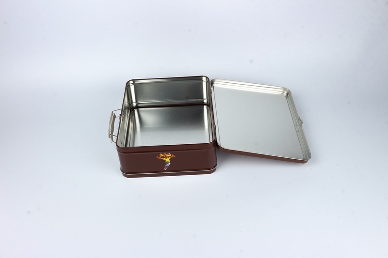 lunch tin box with plastic handle  LB523
