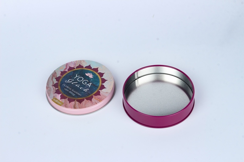 round metal tin container for cookies RB120