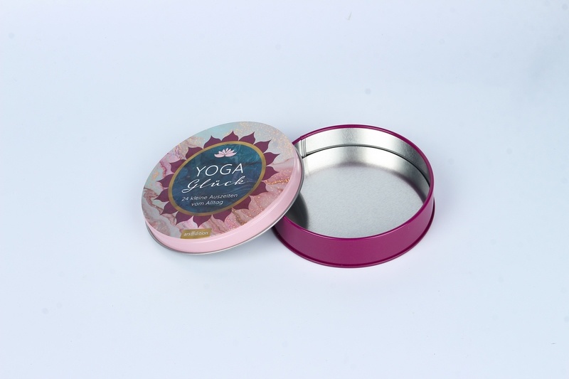 round metal tin container for cookies RB120