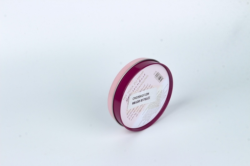 round metal tin container for cookies RB120