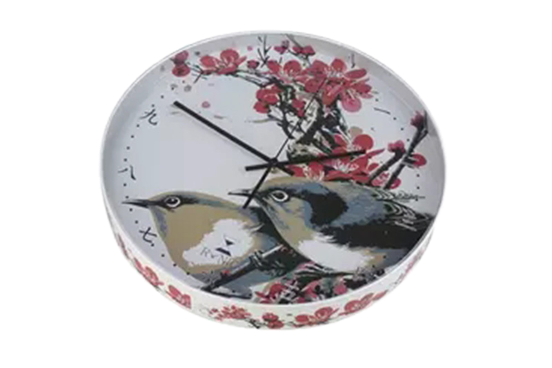 tin box christmas candle WALL CLOCKS