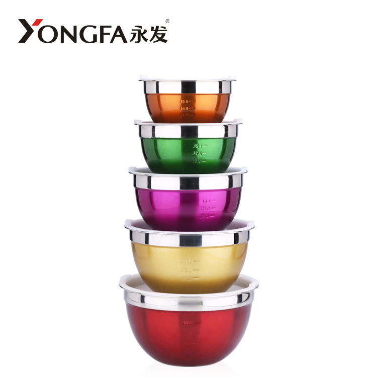 Colorful salad basin