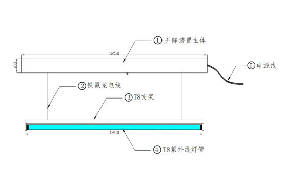 升降消毒灯