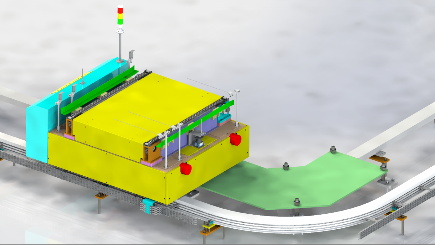 RGV -- Circular Rail Shuttle Pushcart