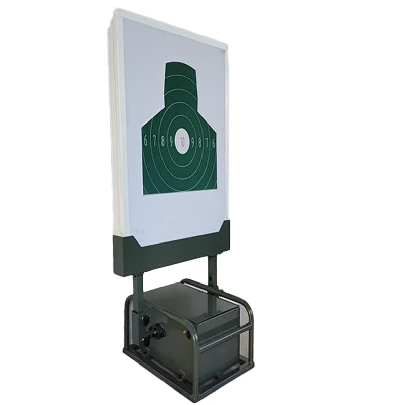 Closed shock wave target reporting and landing machine