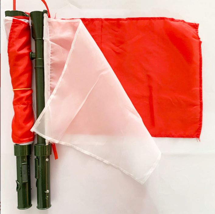 Signal flag red and yellow