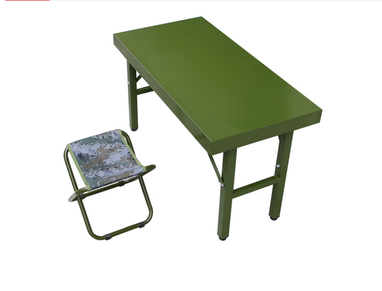 Army green field folding table march folding