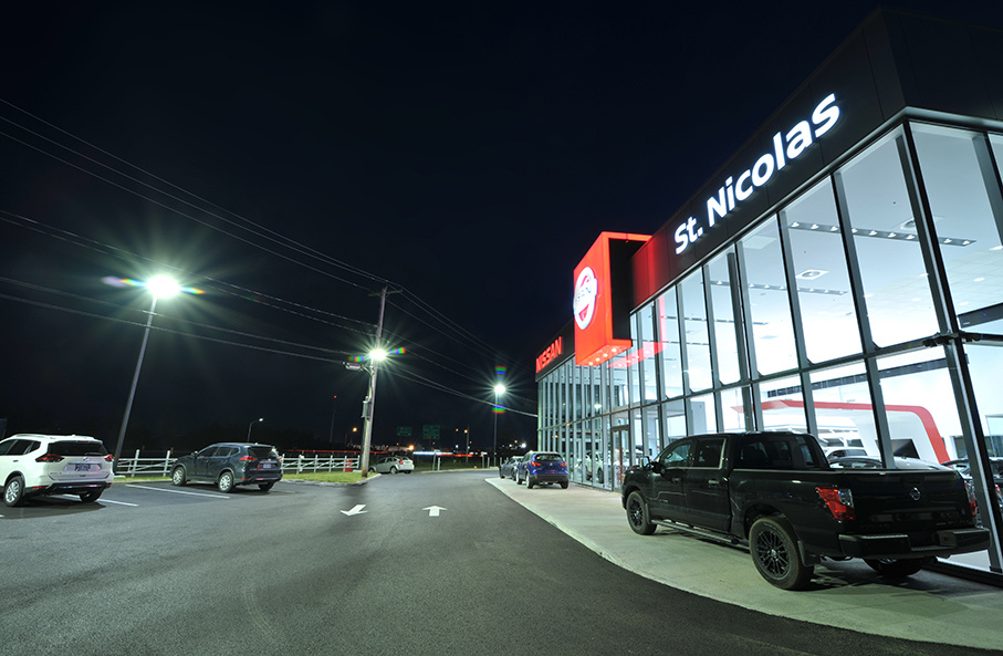 NISSAN St-Nicolas Car Dealership Lighting Project