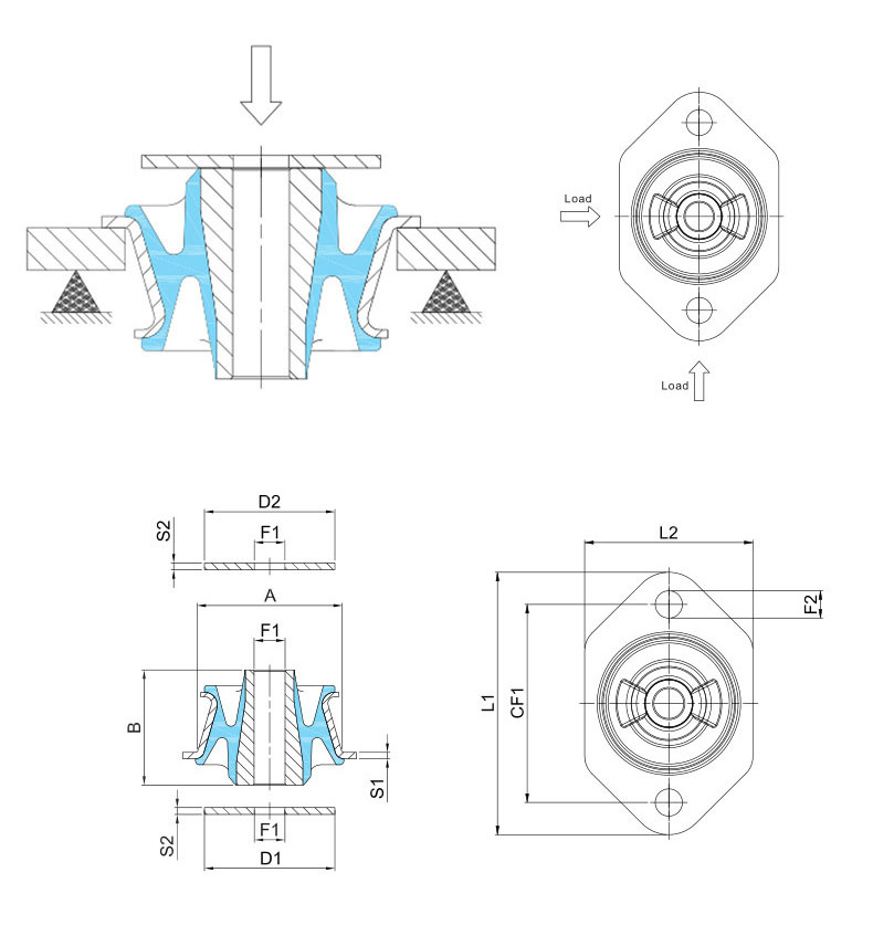Shock Pad Industrial Rubber Shock Absorber
