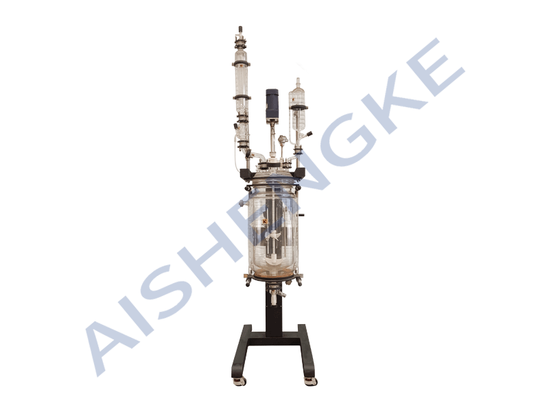 50l 100l Lab Pilot-scale Chemical Double Jacketed Glass Reactor Vessel(lifting type)