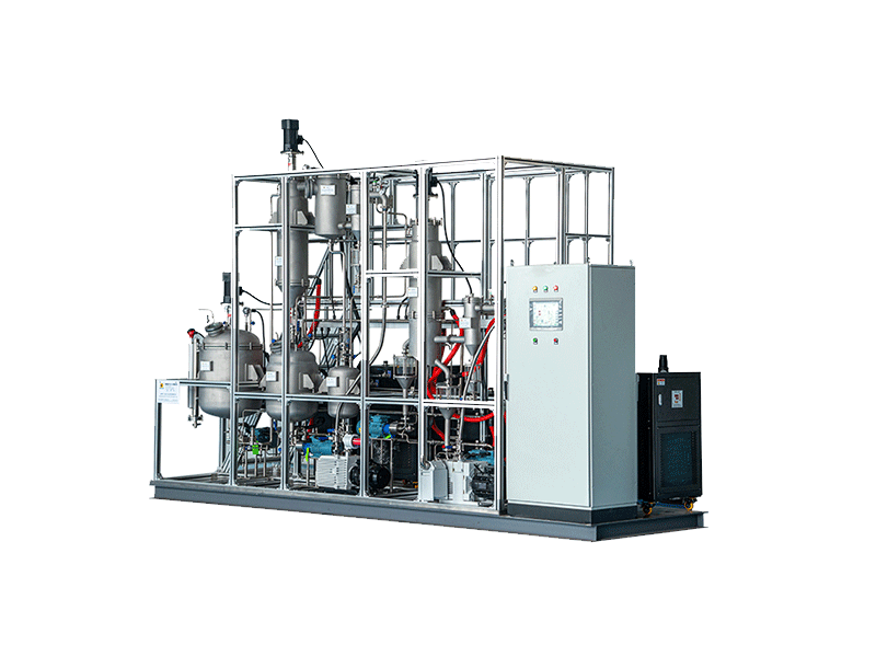 Thin film evaporation and short path distillation continuous industrialization equipment