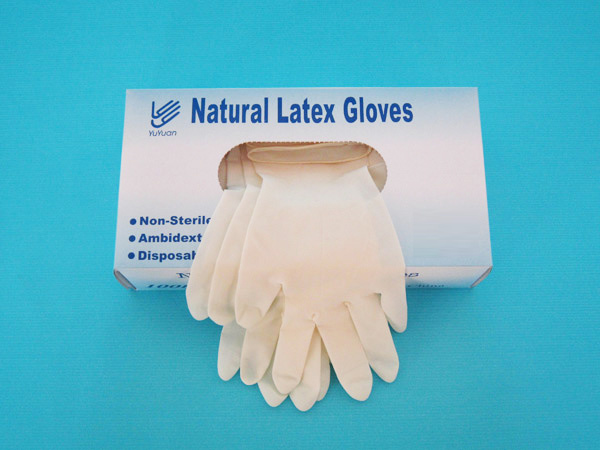 Export YUYUAN Brand Rubber Exam Gloves