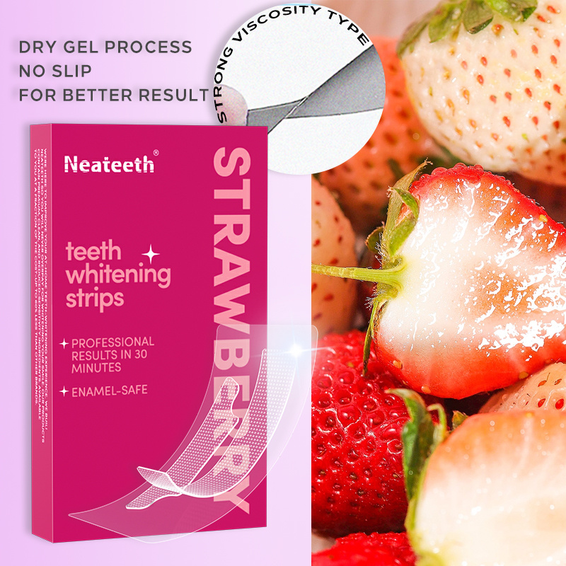Strawberry Flavor PAP Teeth Whitening Strips