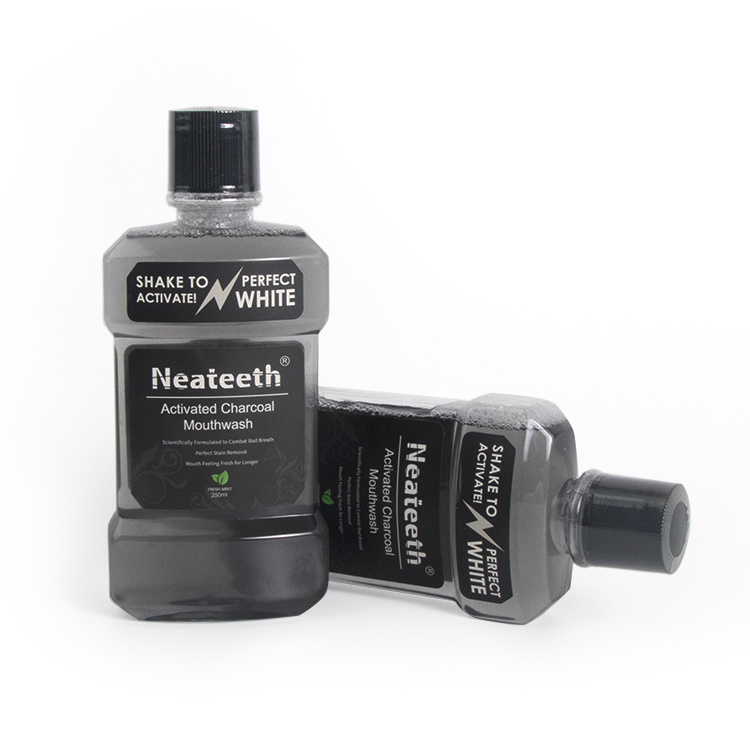 Neateeth 250ml Coconut Oil Activated Charcoal Teeth Whitening Mouthwash
