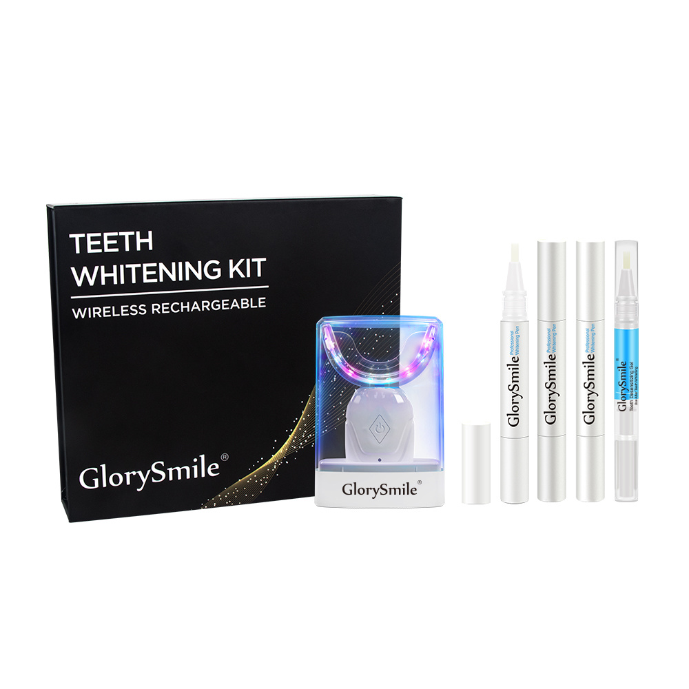 Lujoso sistema de blanqueamiento dental Glorysmile recargable de 32 LED de segunda generación