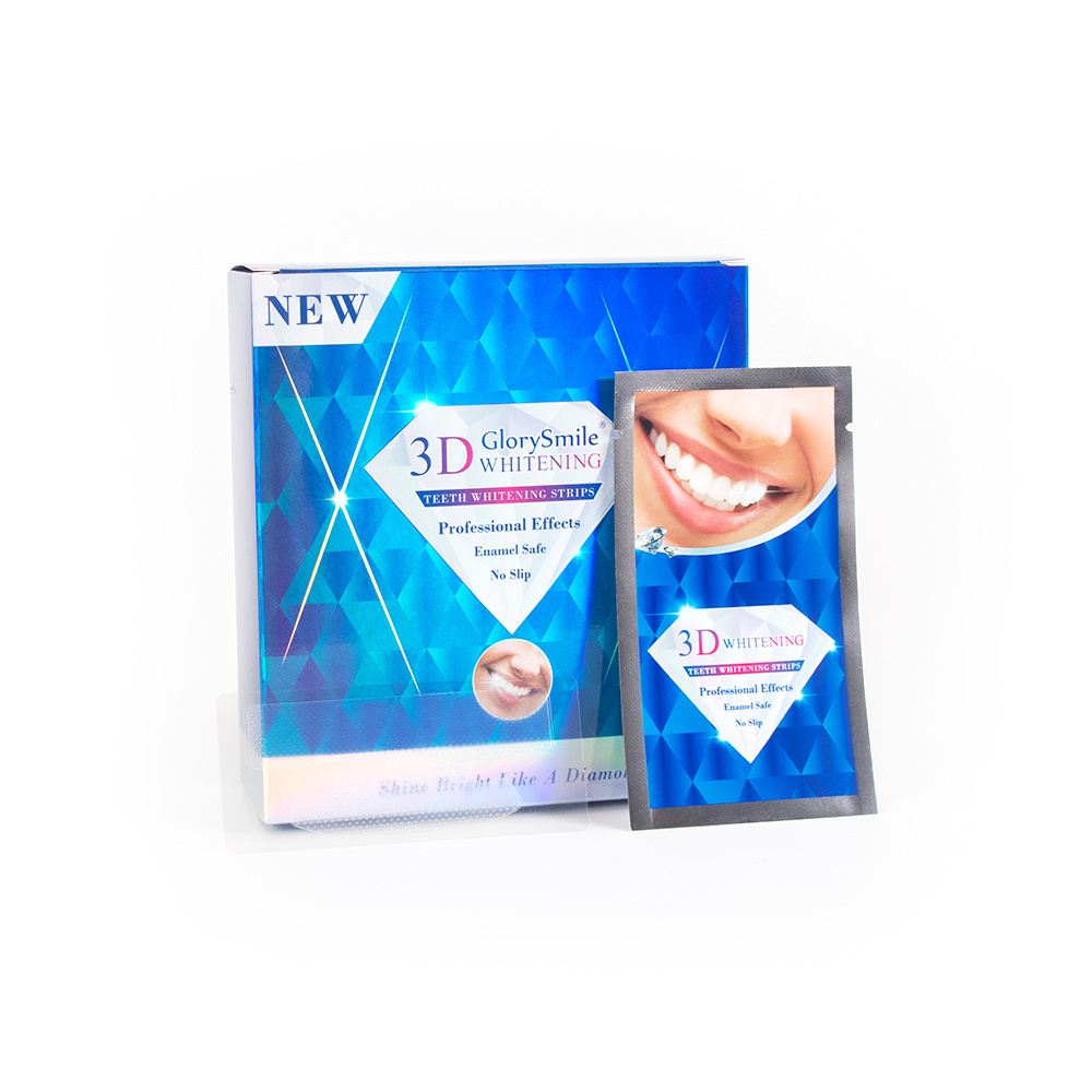 Tiras blancas antideslizantes de Blanqueamiento dental 3D