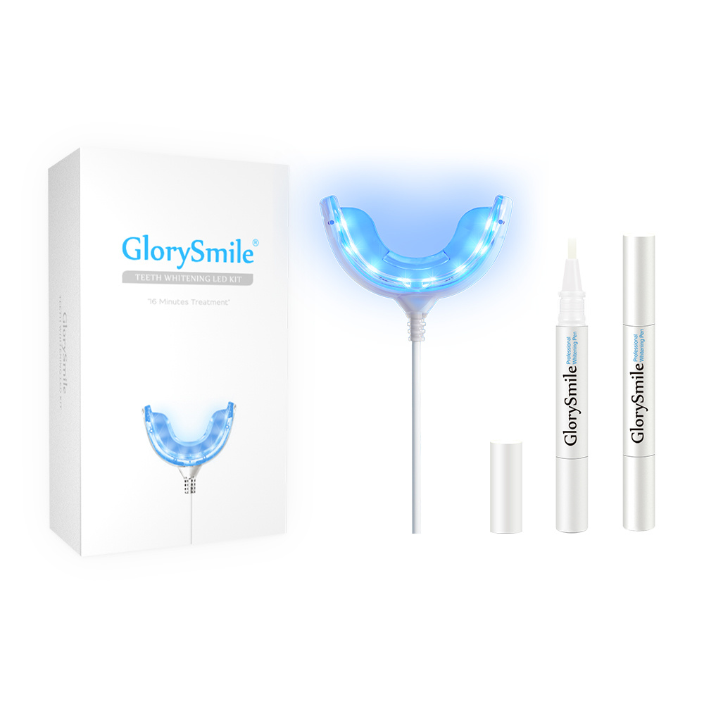 Glorysmile Smart 16 Kit de blanqueamiento de dientes con luz LED Logotipo personalizado