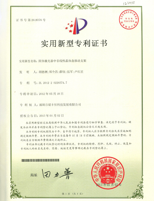 Utility model patent certificate-2