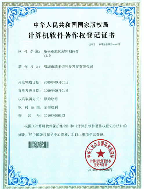 Software copyright certificate-3