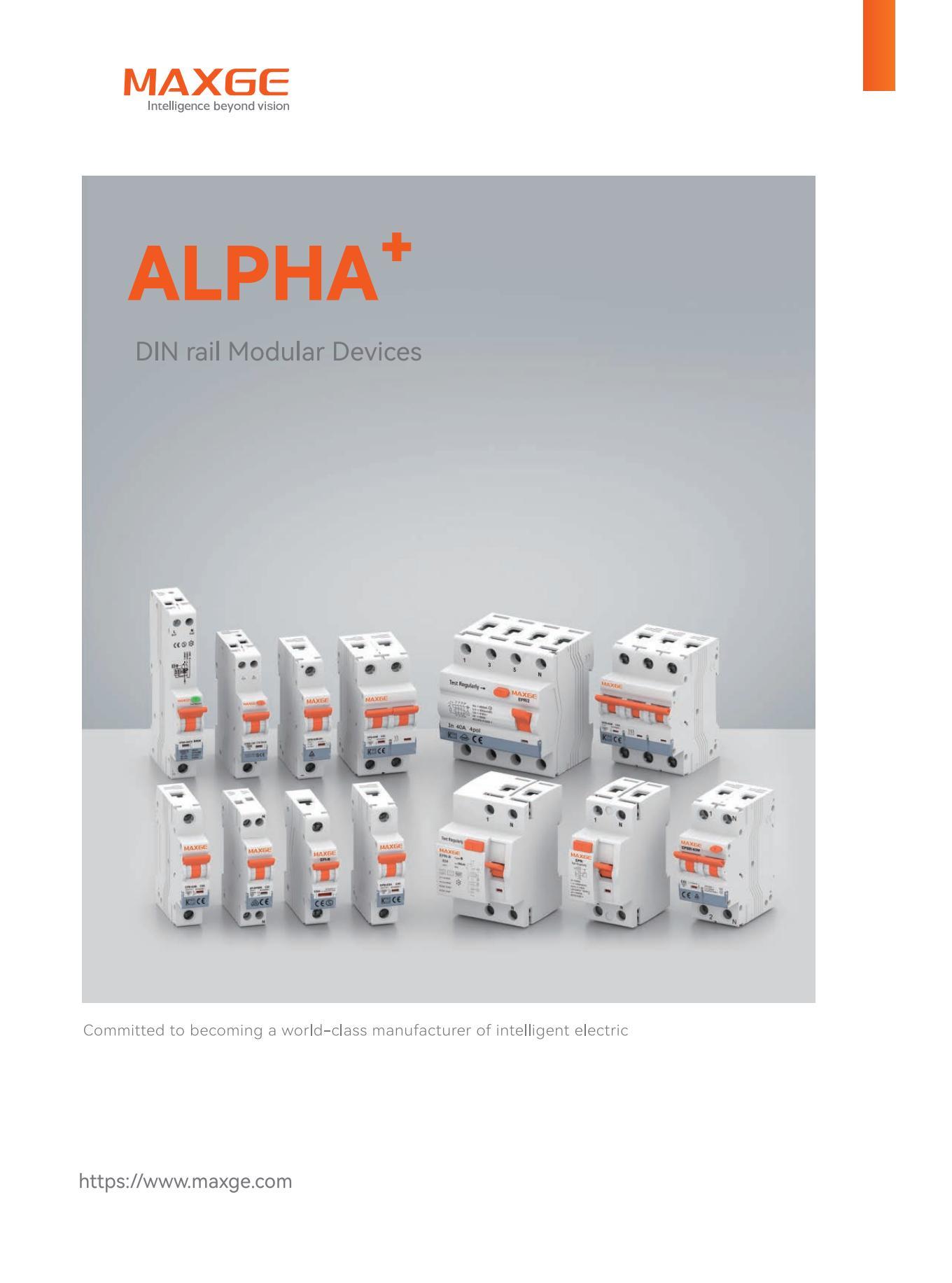 MAXGE ALPHA DIN rail Modular Devices Catalog