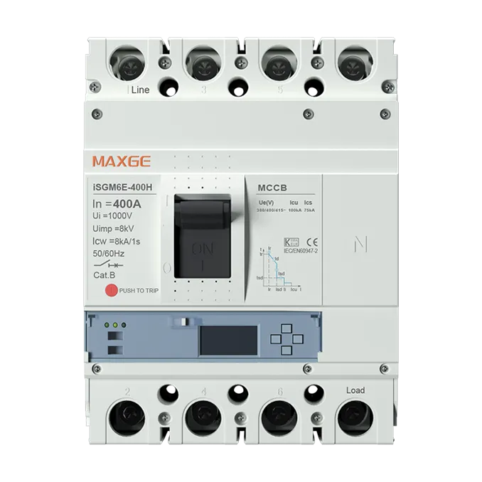 The SGM6E-400H Moulded Case Circuit Breaker Electronic Type with Button from Maxge Increases Electrical Safety