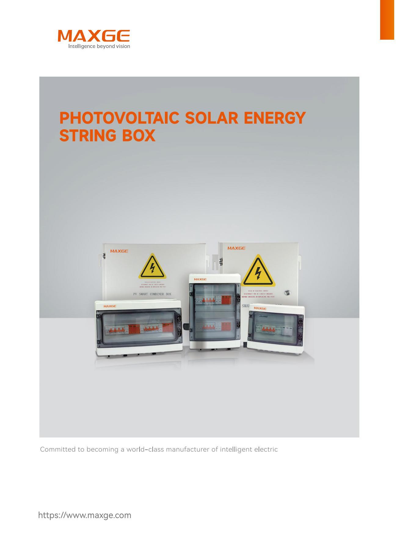 MAXGE Photovoltaic solar energy string box Catalog