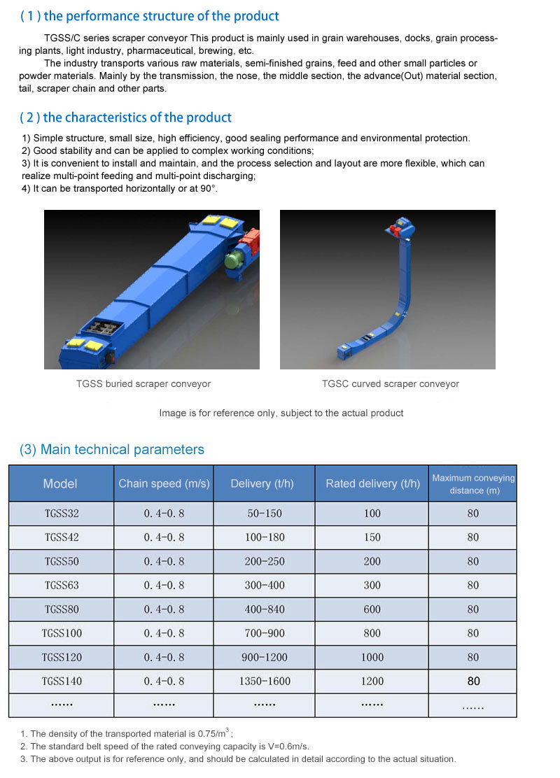 TGSS / C series scraper conveyor