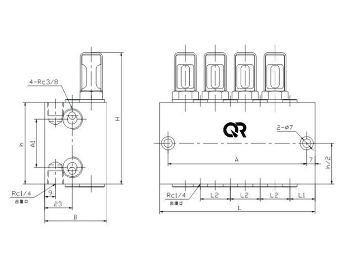 SGQ type double line distributor