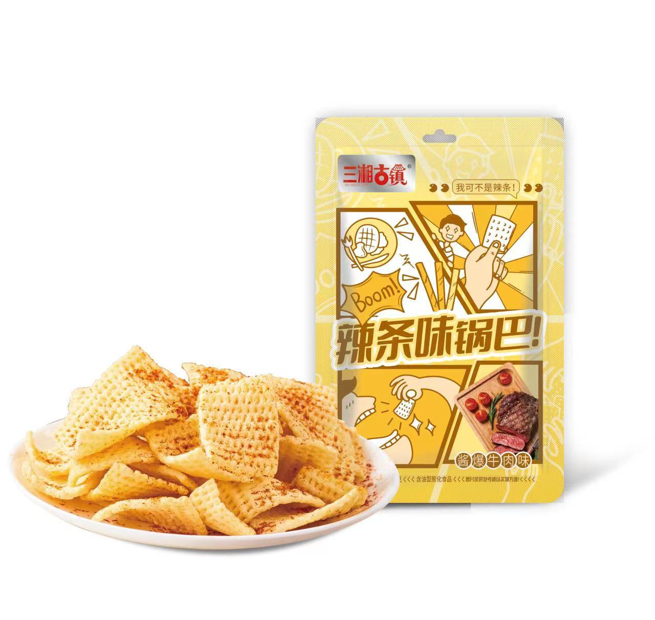 三湘古鎮(zhèn)75克辣條鍋巴醬爆牛肉味