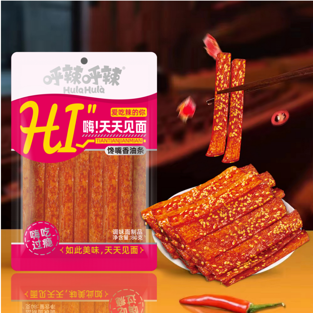 呼辣呼辣天天見面80克饞嘴香油條