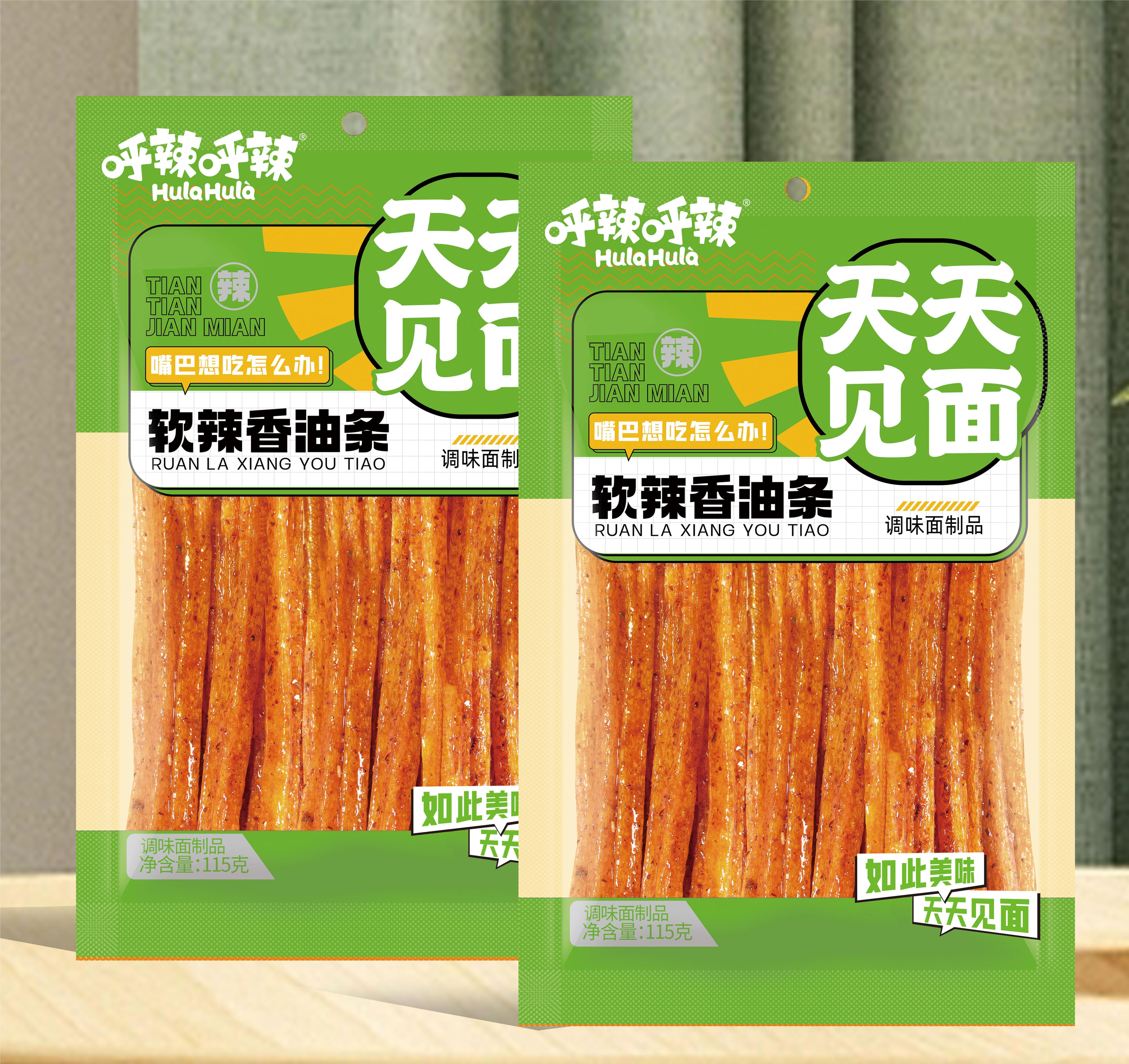 呼辣呼辣天天見面115克軟辣香油條