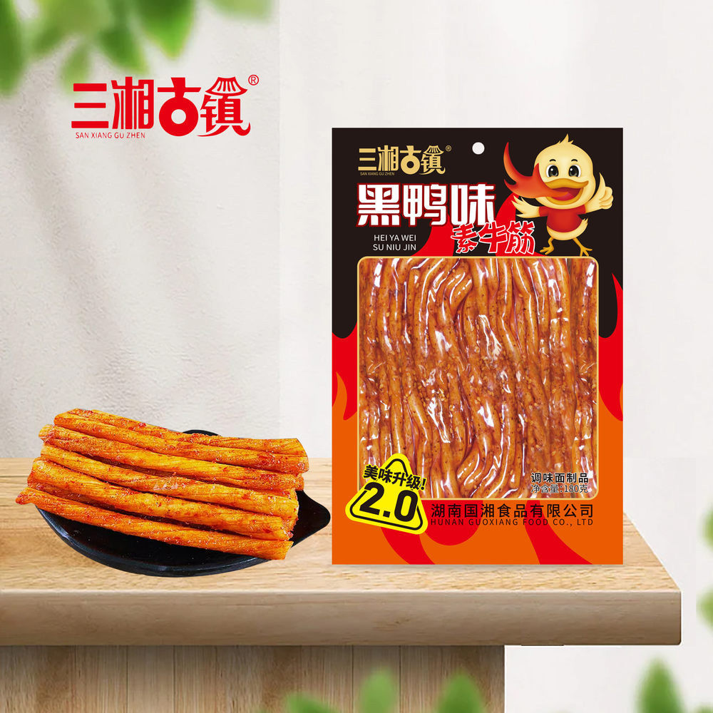 三湘古鎮(zhèn)180克黑鴨味素牛筋
