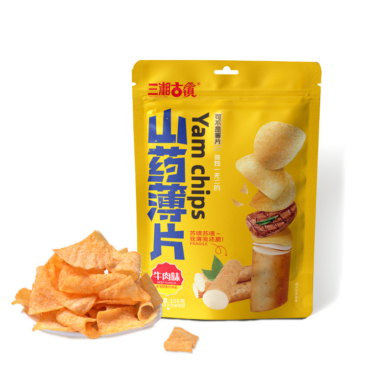 三湘古鎮108克山藥薄片（牛肉味）
