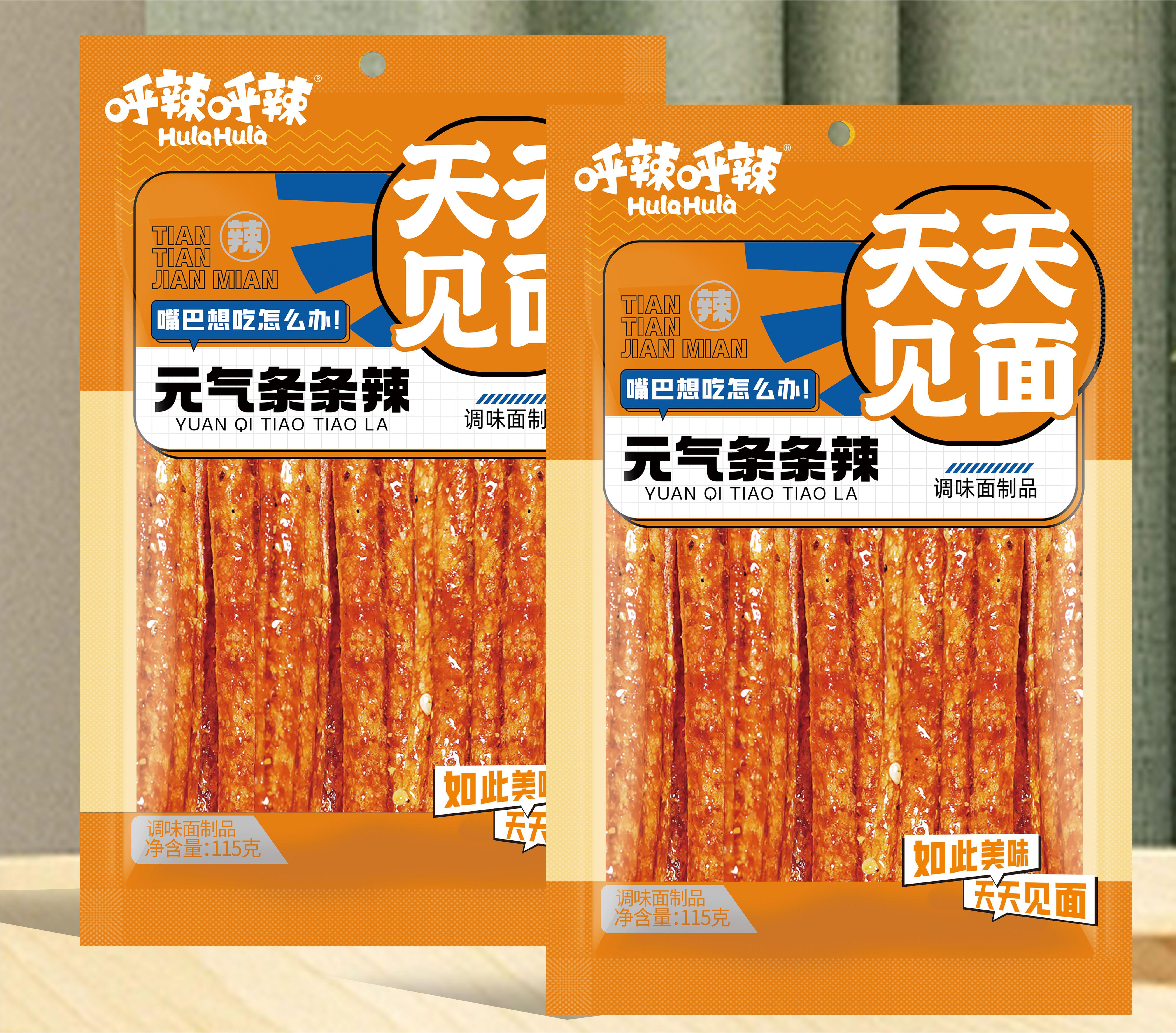 呼辣呼辣天天見面115克元氣條條辣