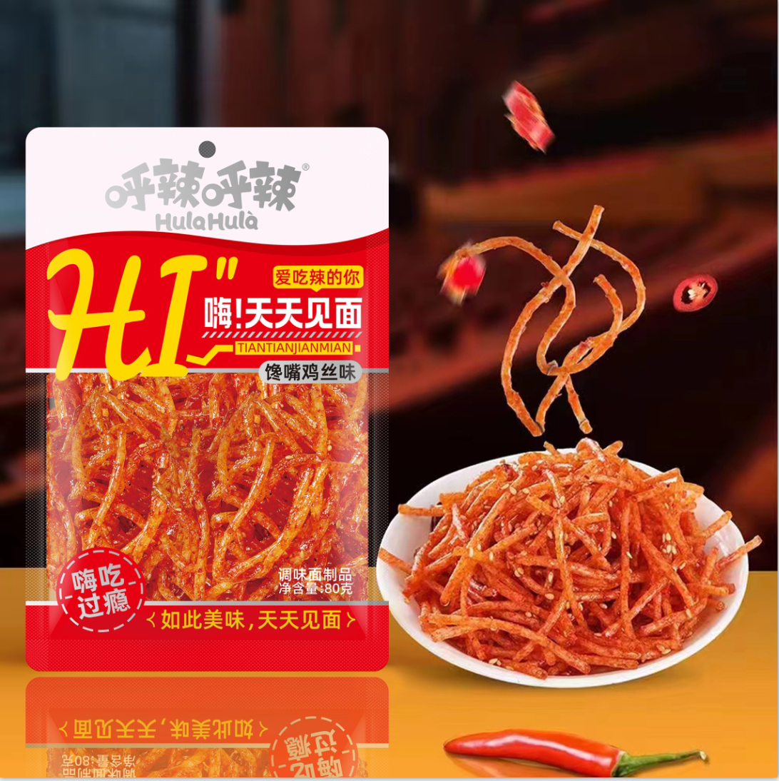 呼辣呼辣天天見面80克饞嘴雞絲味