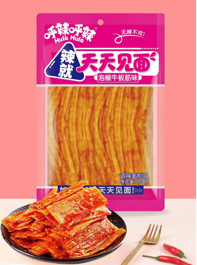 呼辣呼辣天天見面90克泡椒牛板筋味