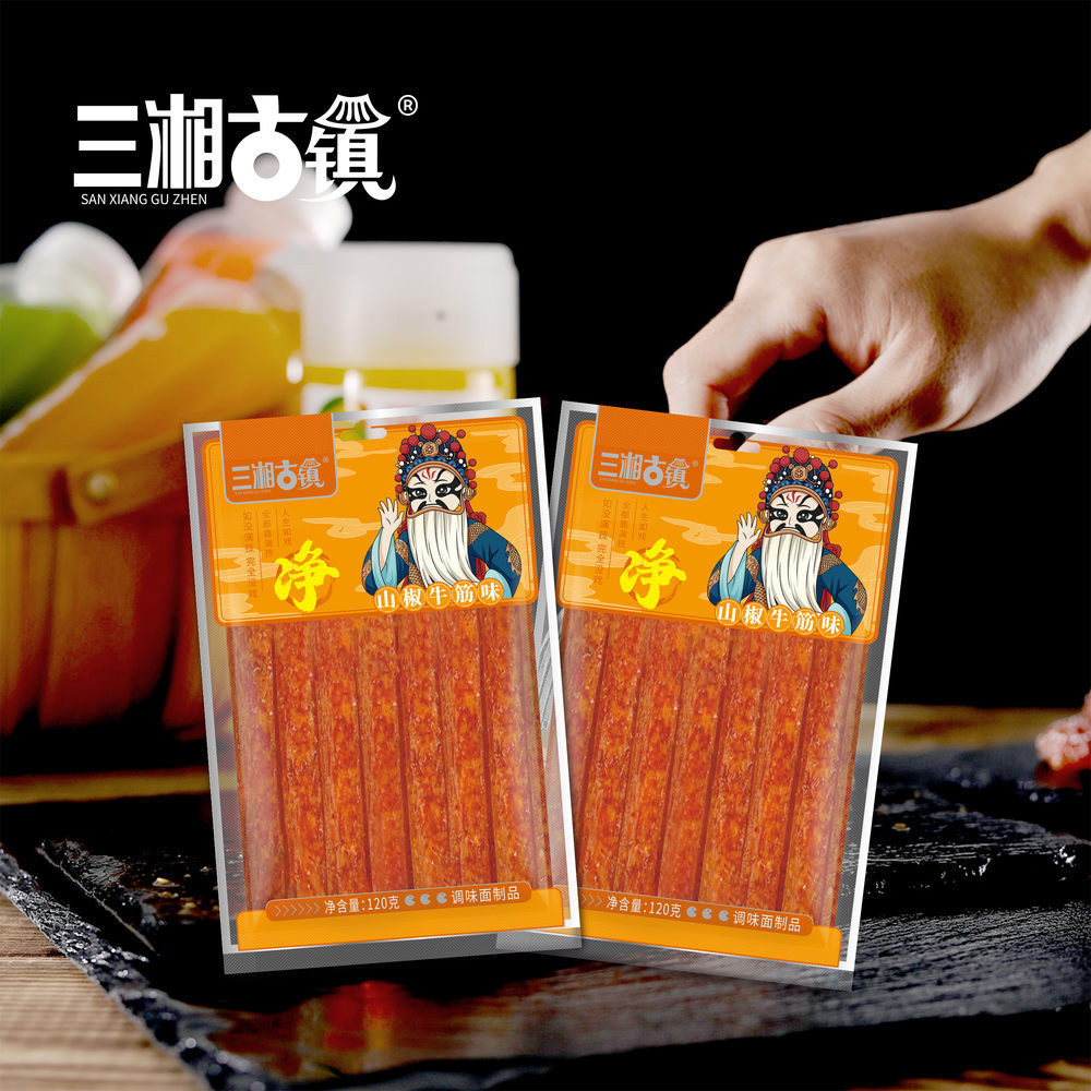 三湘古鎮120克山椒牛筋味