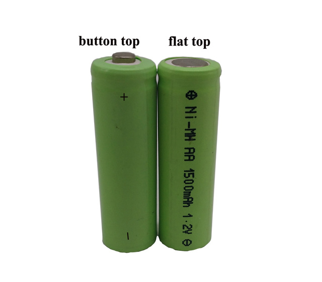 AA NI-MH 1500MAH 1.2V flat top or button top