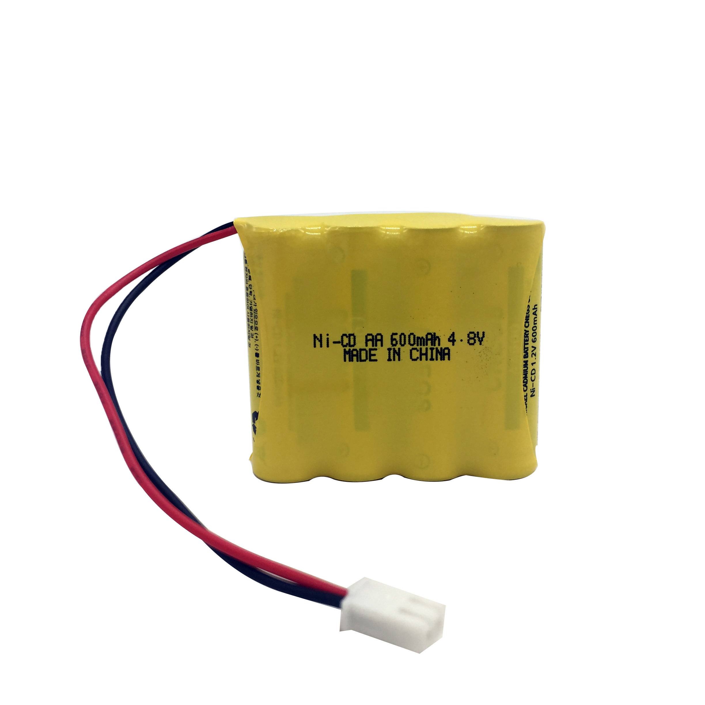 4.8V 600mAh AA battery pack NiCd rechargeable battery for Emergency light Fire control light
