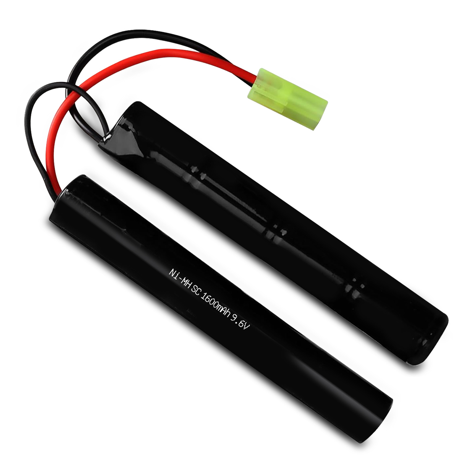 NIMH SC 1600MAH 9.6V可充电电池，用于迷你连接蝴蝶午餐，适用于Airsoft MP5 M4 G36C M110 SR25 M249 M240B M14