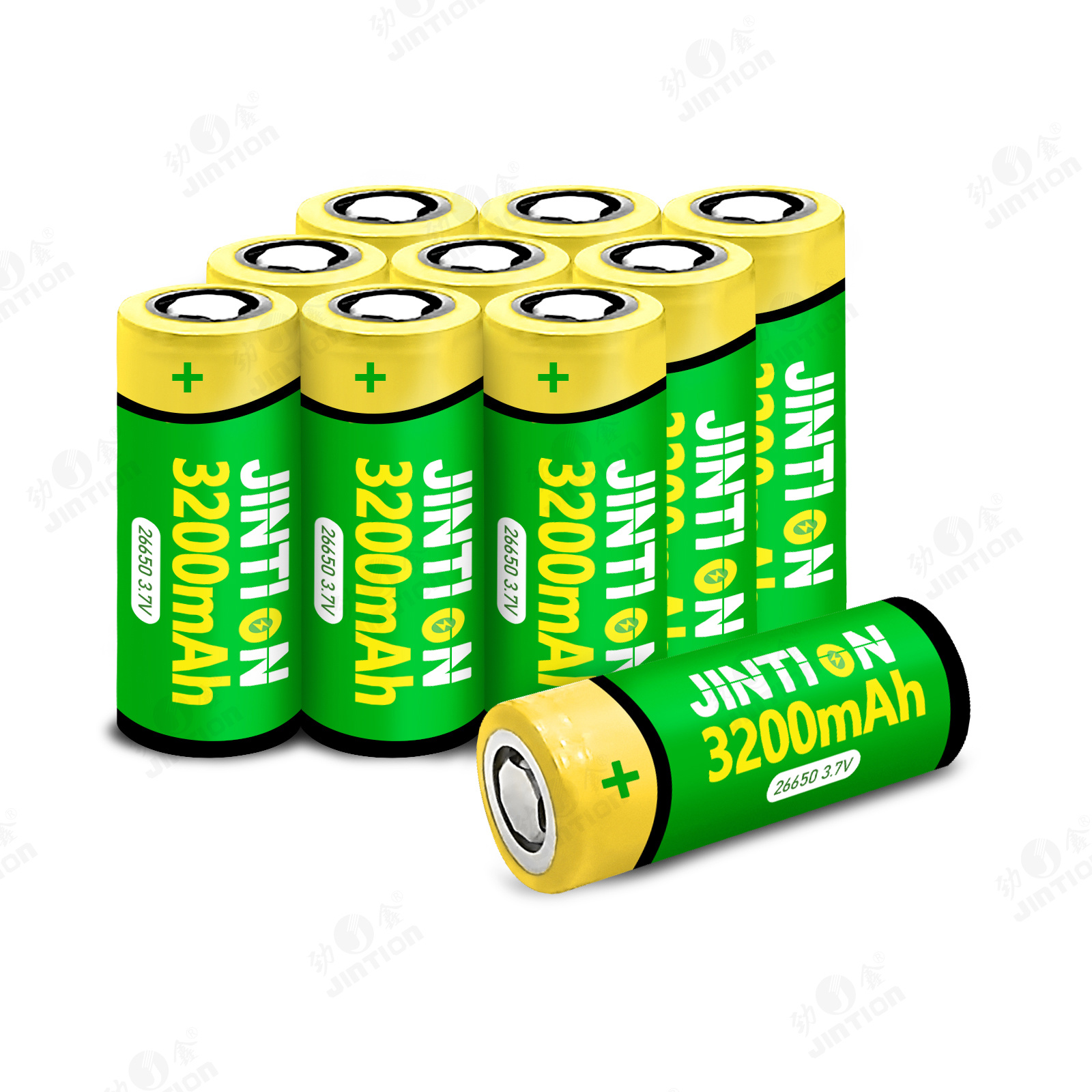 JINTION 26650 3200mAh 3.7V battery for powerful flashlight