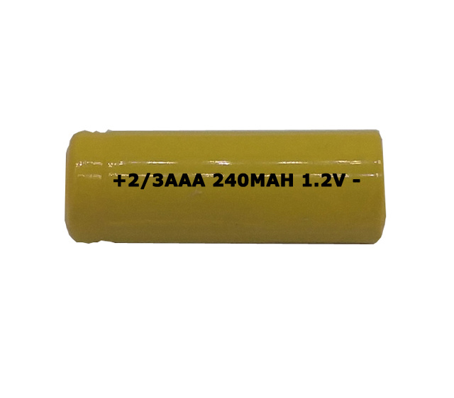 2/3AAA NI-CD 240MAH 1.2V flat top or button top