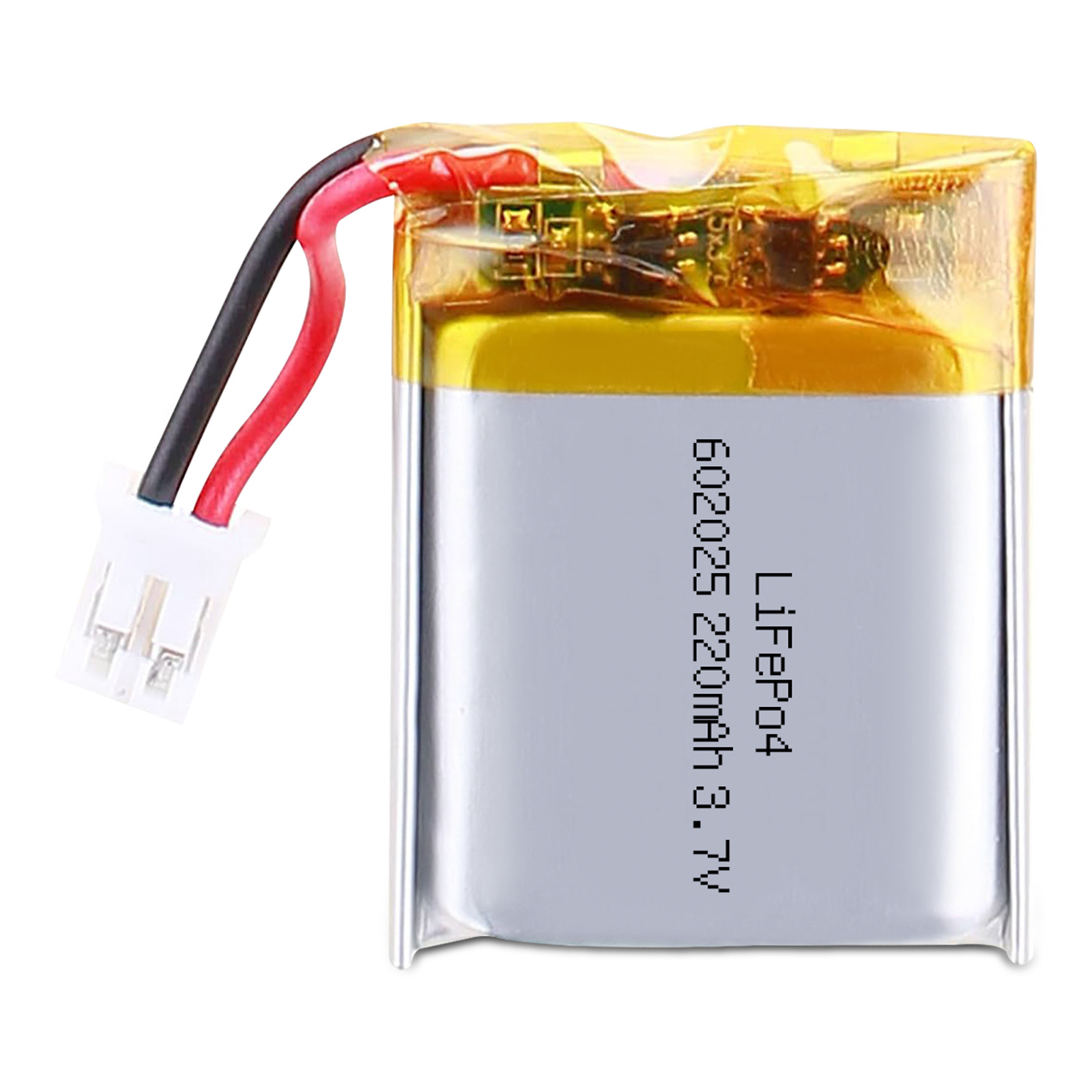 602025 3.7v 220mah lifepo4 battery with PH-2.0 Connector for powering small portable devices