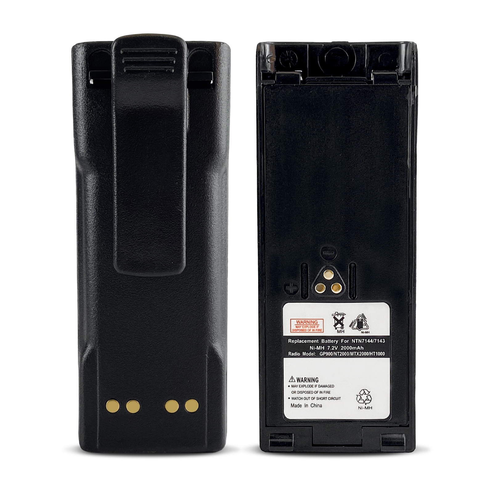 JINTION  NI-MH NNTN7143 2000mAh 7.2V Large capacity walkie-talkie battery replacement