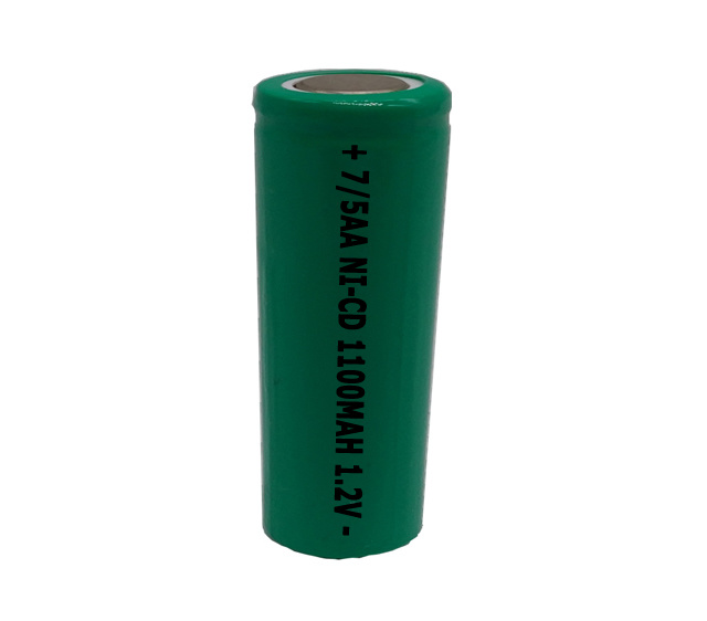 7/5AA NI-CD 1100MAH 1.2V flat top or button top ( with green or yellow or blue PVC)