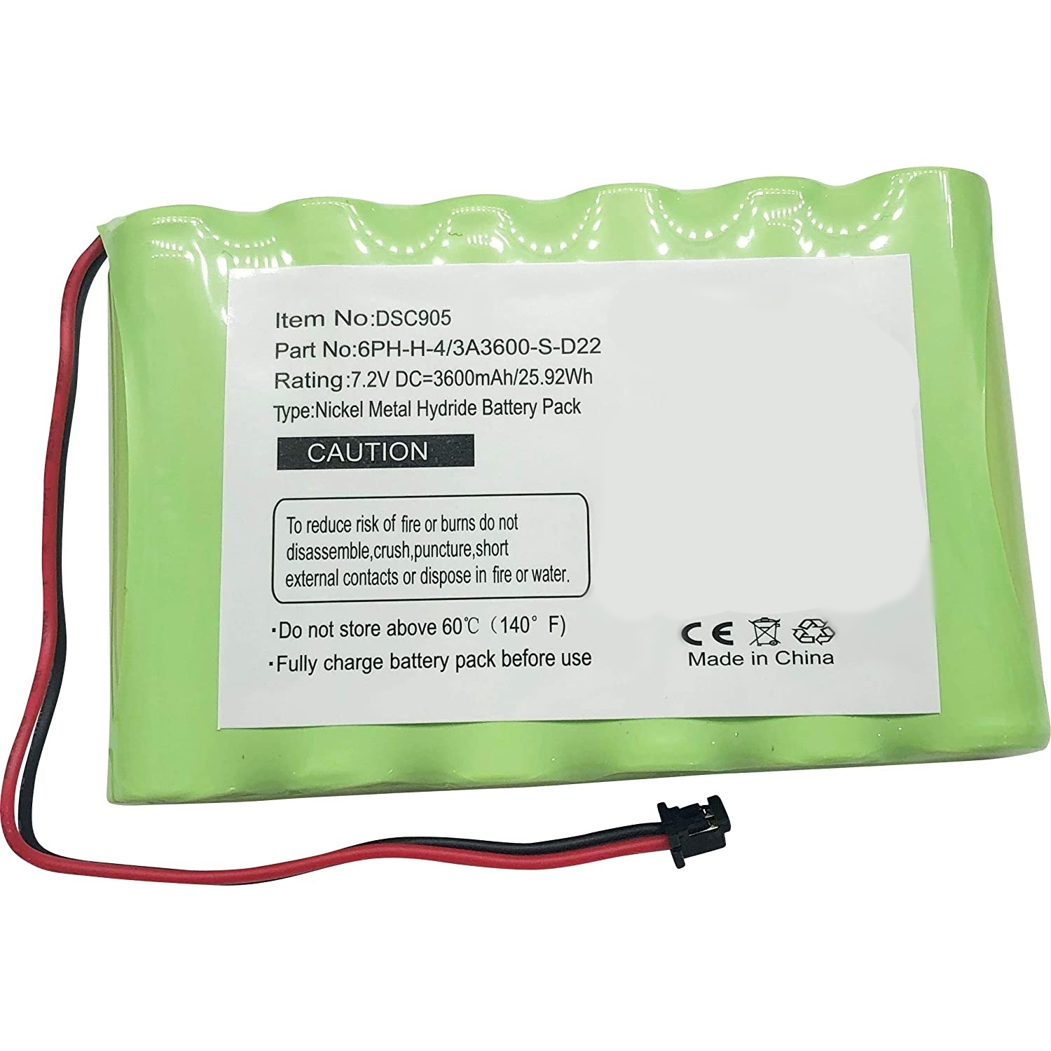 Ni-MH 4/3A 3600mAh 7.2V for Alarm System