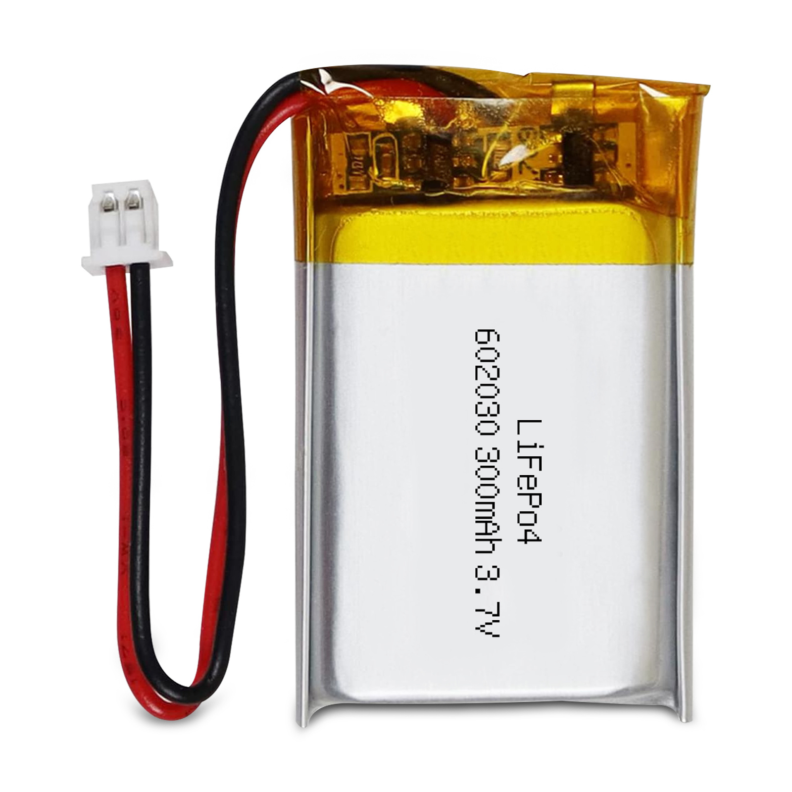 602030 3.7v 300mah lifepo4 battery with PH 1.25 JST Connector, PH2.0/2.54 JST Connector for Replacement digital cameras, tablet