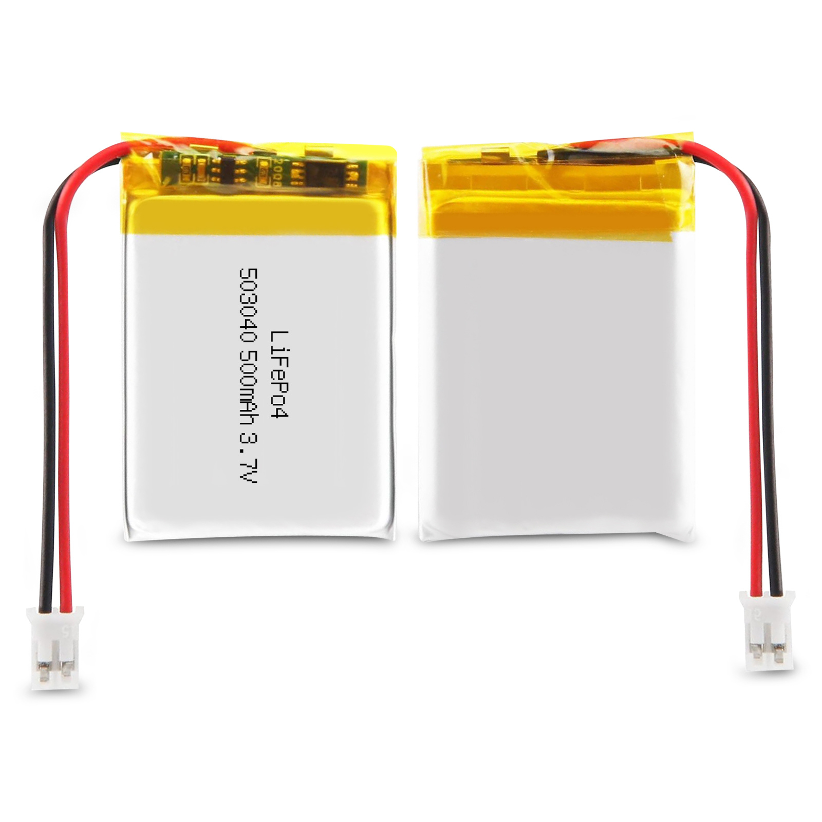 503040 3.7v 500mah lifepo4 battery with JST PH2.0mm Connector for Electronic Device MP3/MP4, Bluetooth wireless headset, GPS