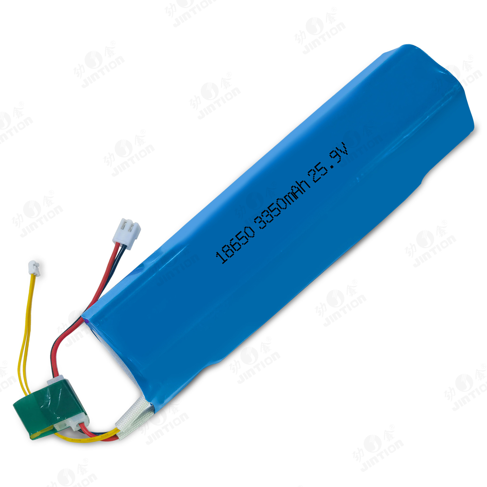 JINTION 18650 3350mah 25.9V 5C battery for Underwater cleaner LG18650 head side wrapped with green tea glue