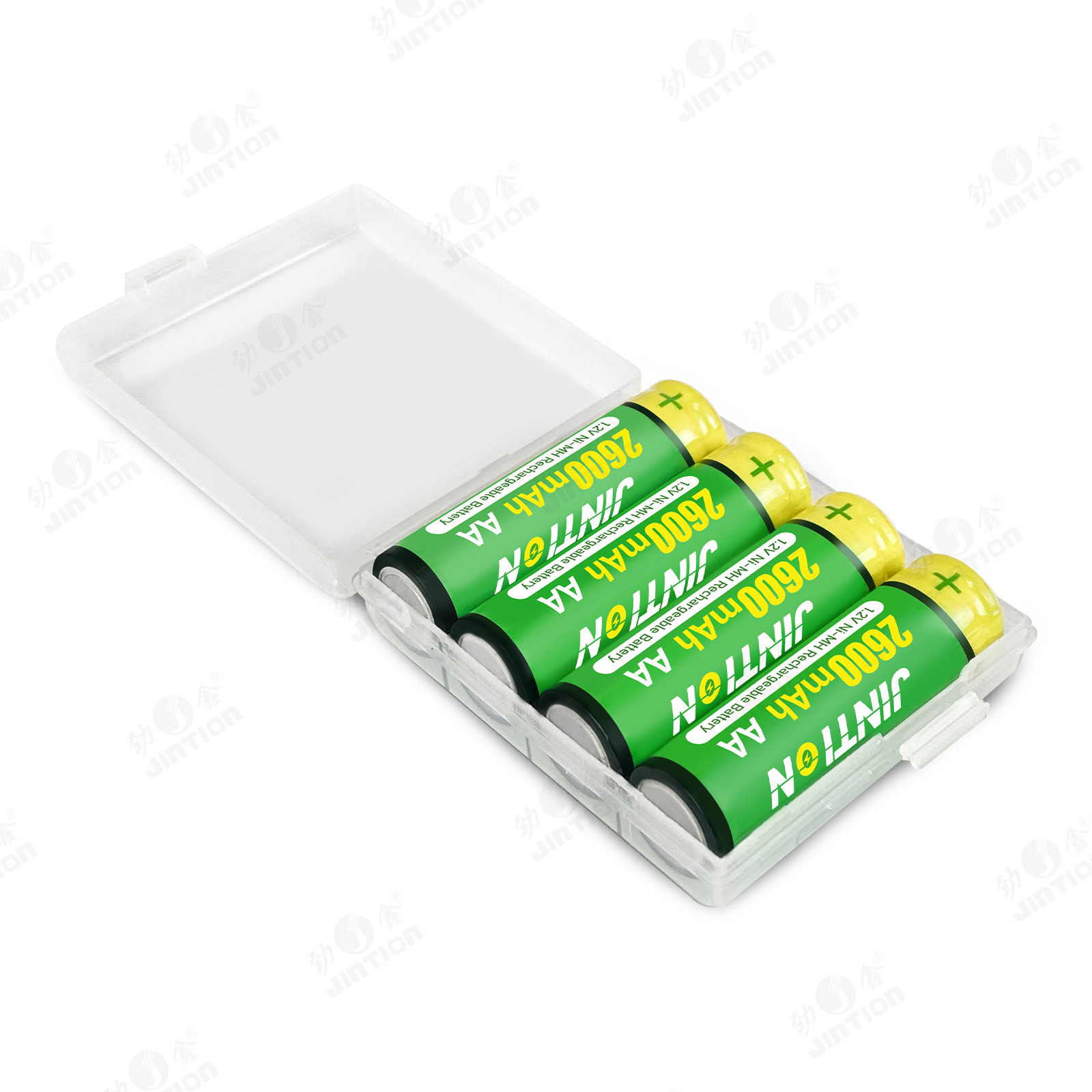 JINTION NiMh AA 2600mAh 1.2v aa rechargeable battery nimh battery aa 1.2v rechargeable batteries Customize box-packed four-pack